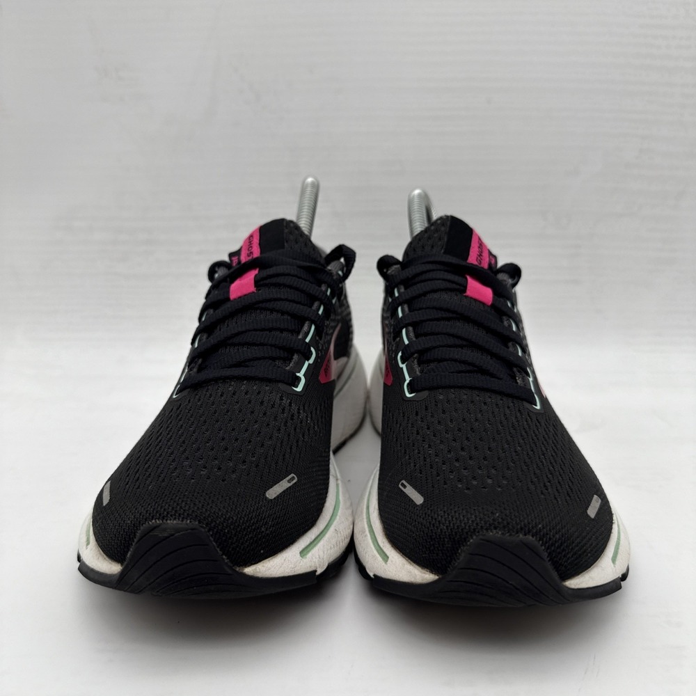 Brooks Ghost 14 Women's Running Shoes 7 B 1203561B013 Black/Pink/Yucca - Picture 10 of 16